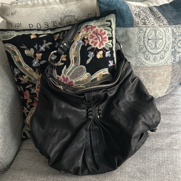 James Drake Slouchy Black Leather Bag - Picture 1 of 14